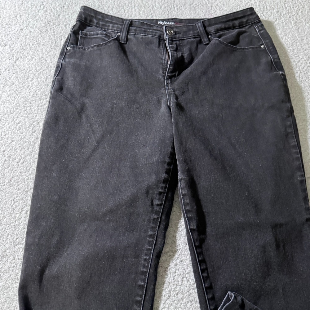 Style & Co. Denim Jeans Black Women's 10S Womens Curvy Tummy Control‎ Skinny Leg